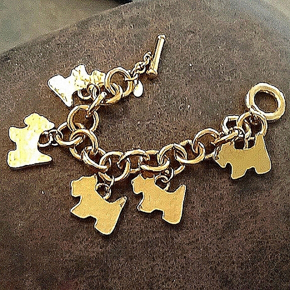 ❣️Vintage Carolee chunky Scottie bracelet heavy - Picture 3 of 4